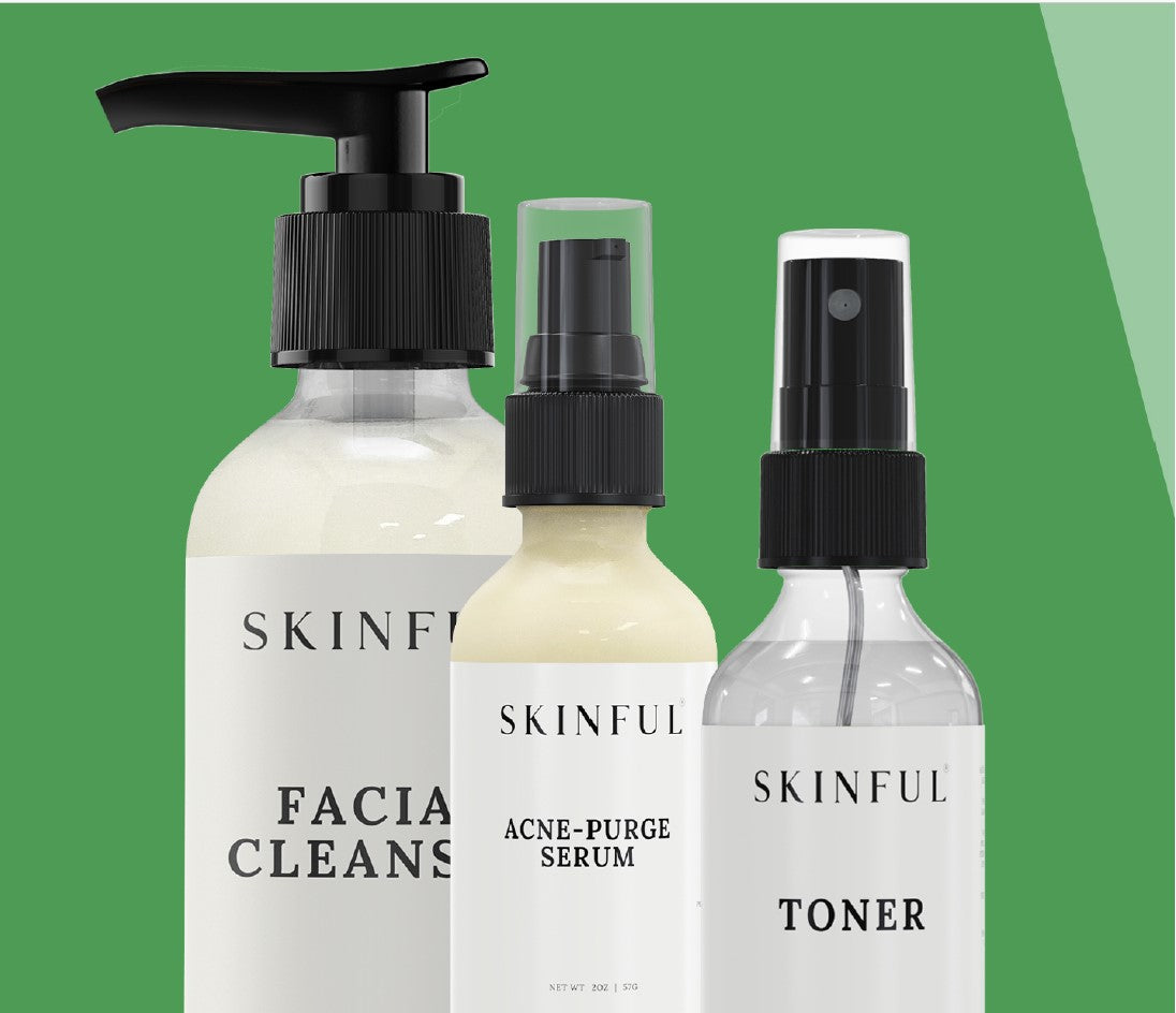 Clean Skin Bundle: Skinful Facial Toner + Skinful Facial Cleanser